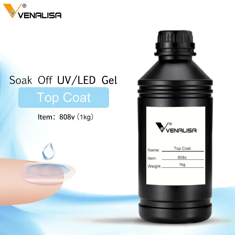 VENALISA 1KG Profi Set – Base Coat, Top Coat, Primer, Rubber Base, Matte & Non-Wipe Finish