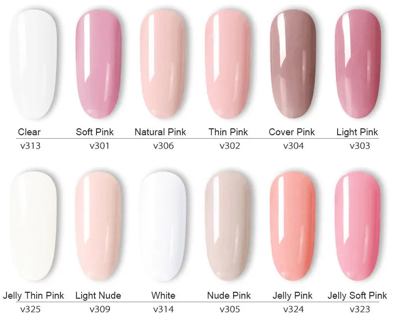 Venalisa 15ml UV Builder Gel – Cover Pink, Clear, Camouflage – für Nagelverlängerung & French