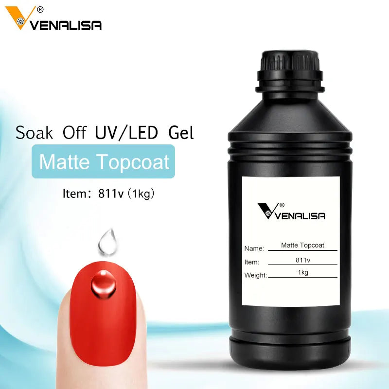 VENALISA 1KG Profi Set – Base Coat, Top Coat, Primer, Rubber Base, Matte & Non-Wipe Finish