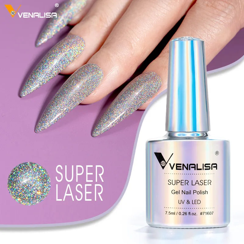 Venalisa Super Laser Gel – 7,5ml Holografischer Glitter UV/LED