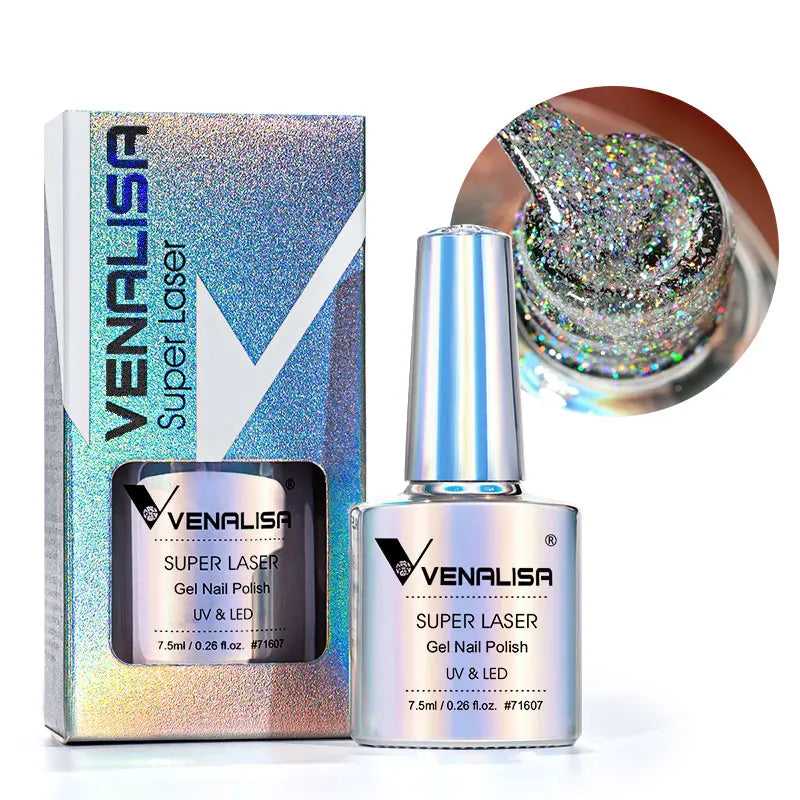 Venalisa Super Laser Gel – 7,5ml Holografischer Glitter UV/LED