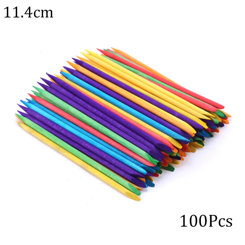 Maniküre Holzstäbchen – 50/100 Stk Orange Wood Sticks für Nagelpflege