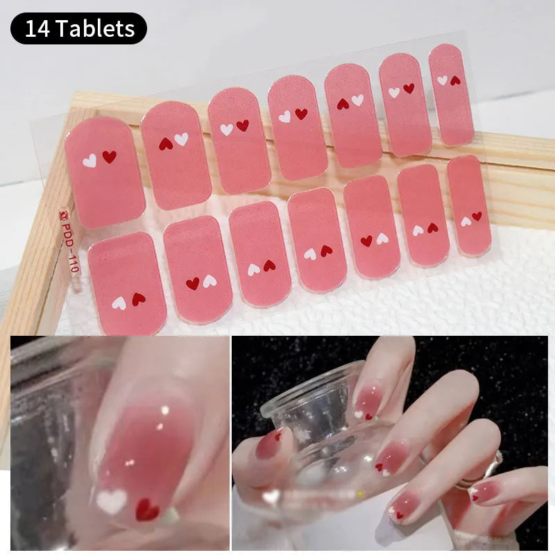 Fullcover Nail Sticker – Modische selbstklebende Nagelfolien mit Glitzer 2.