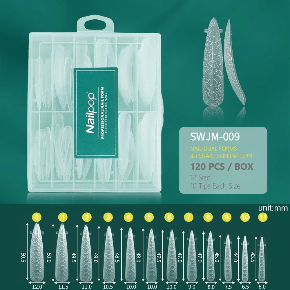 Nailpop Duet System Dual Form Set – Wiederverwendbare Formen für French Maniküre, Square & Almond Shape