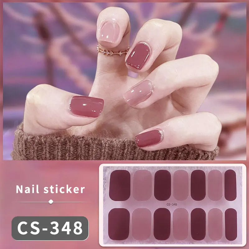 Fullcover Nail Sticker – Modische selbstklebende Nagelfolien mit Glitzer 2.
