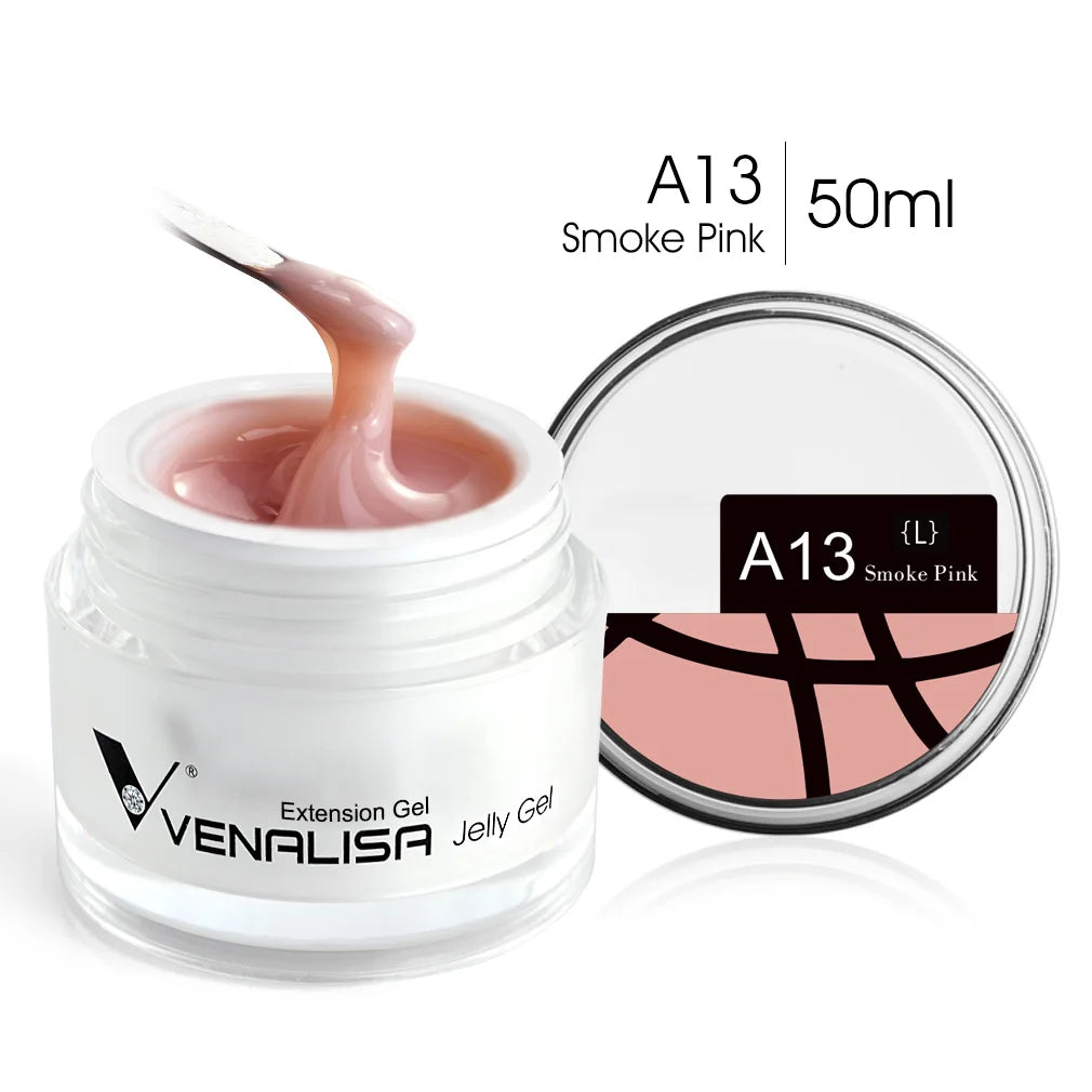 Venalisa Builder Jelly Gel – 50ml Rose Pink, Selbstglättend, UV/LED