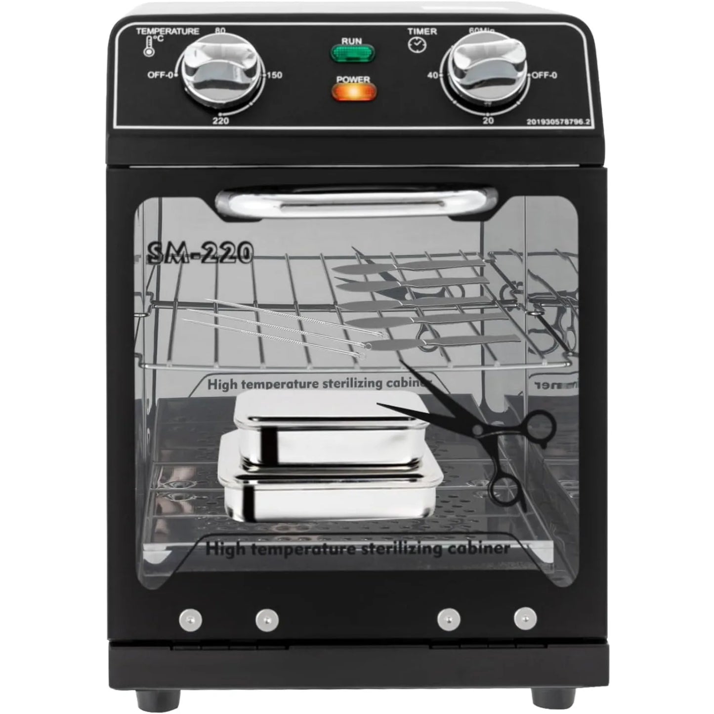 Professioneller Trockensterilisator 600W 220 °C – Hochtemperatur-Sterilisator für Nagel- & Fußpflegestudios