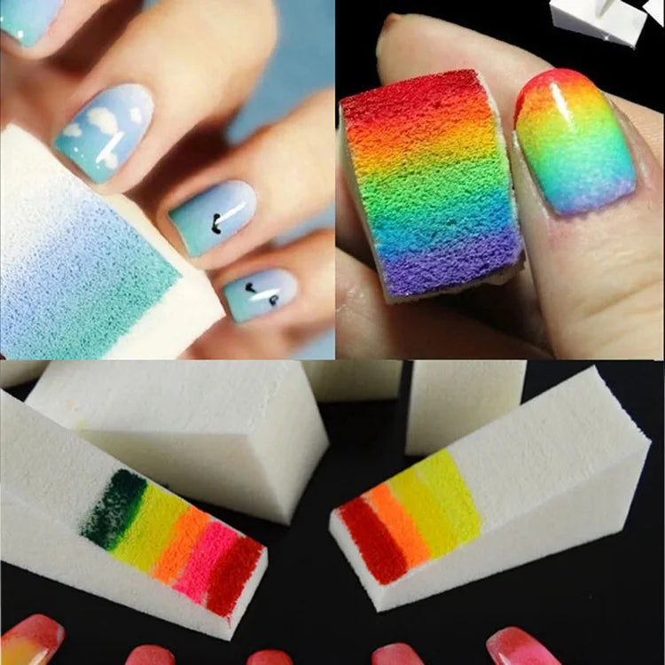Gradient-Schwämme für Nail Art – Weiß | 20/50 Stück