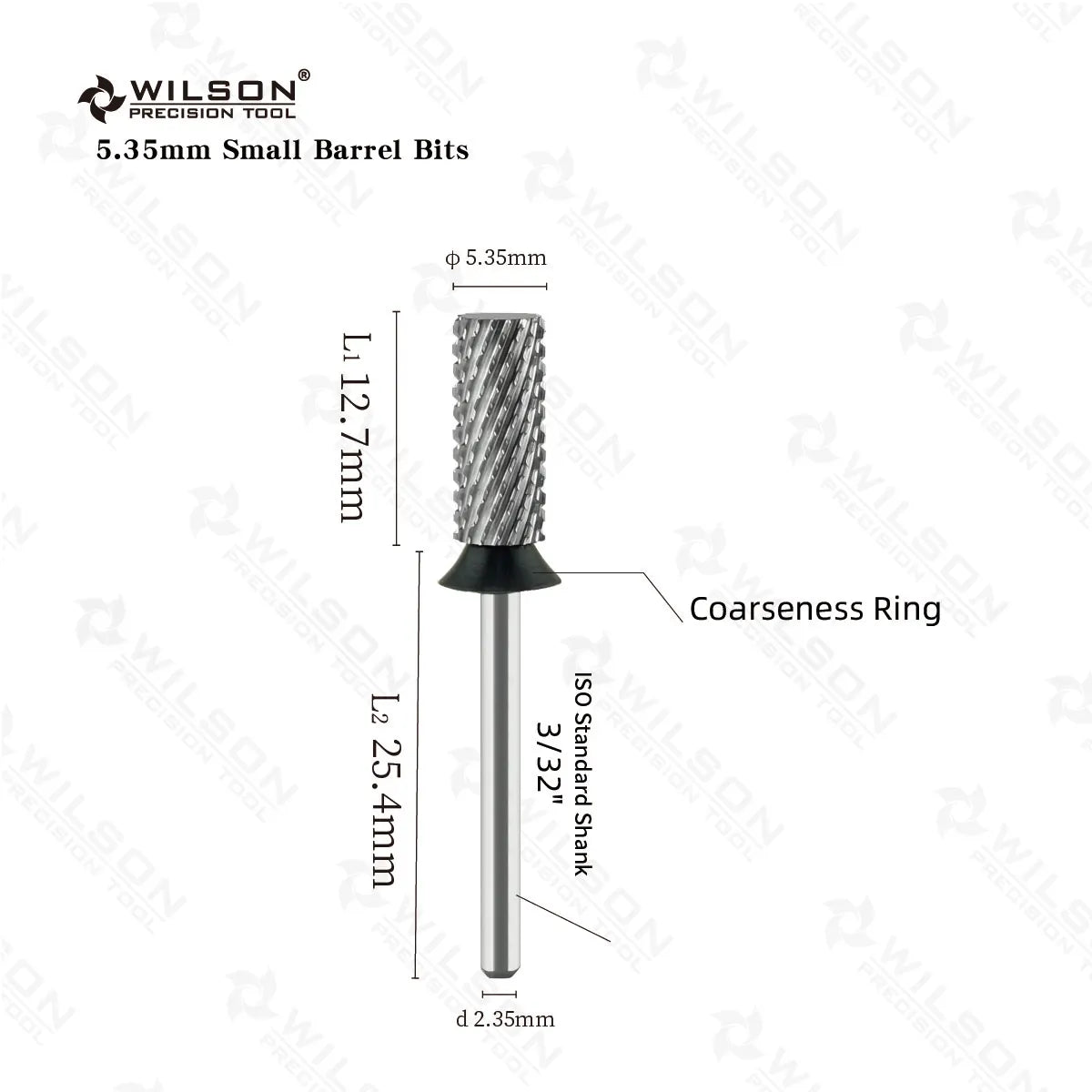 WILSON Karbid-Fräser Small Barrel – Gelentfernung & Maniküre, Ø 5,3 mm