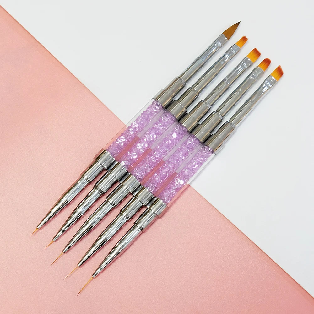 Doppelseitiger Nagelpinsel – Präzisionspinsel & Gelpinsel für Nail Art | Profi-Acryl & Gel Designs