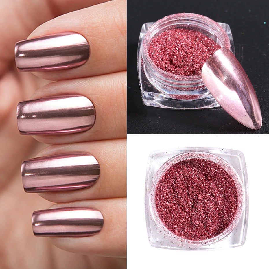 23 Farben Chrom-Pigment Set – Metallic Mirror Powder für Nailart & Deko