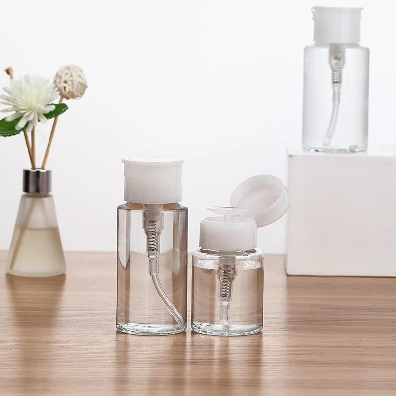 Leere Push-Pump-Flasche für Nagellackentferner – Nachfüllbar & Transparent