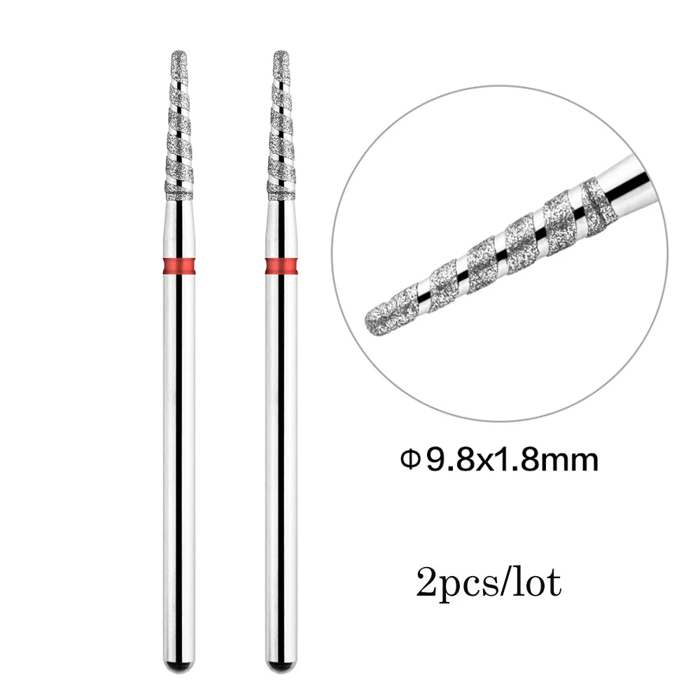 MOWOT Diamant-Fräser – 2er-Set für elektrische Nagelfräser, für Maniküre & Nagelhautpflege