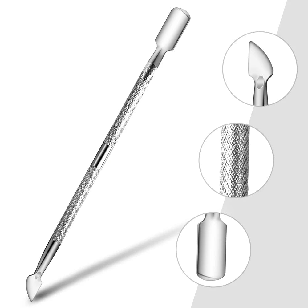 Dreieckiger Edelstahl-Gelentferner – Cuticle & Nagelhautschieber für UV-Gel & Nagelpflege