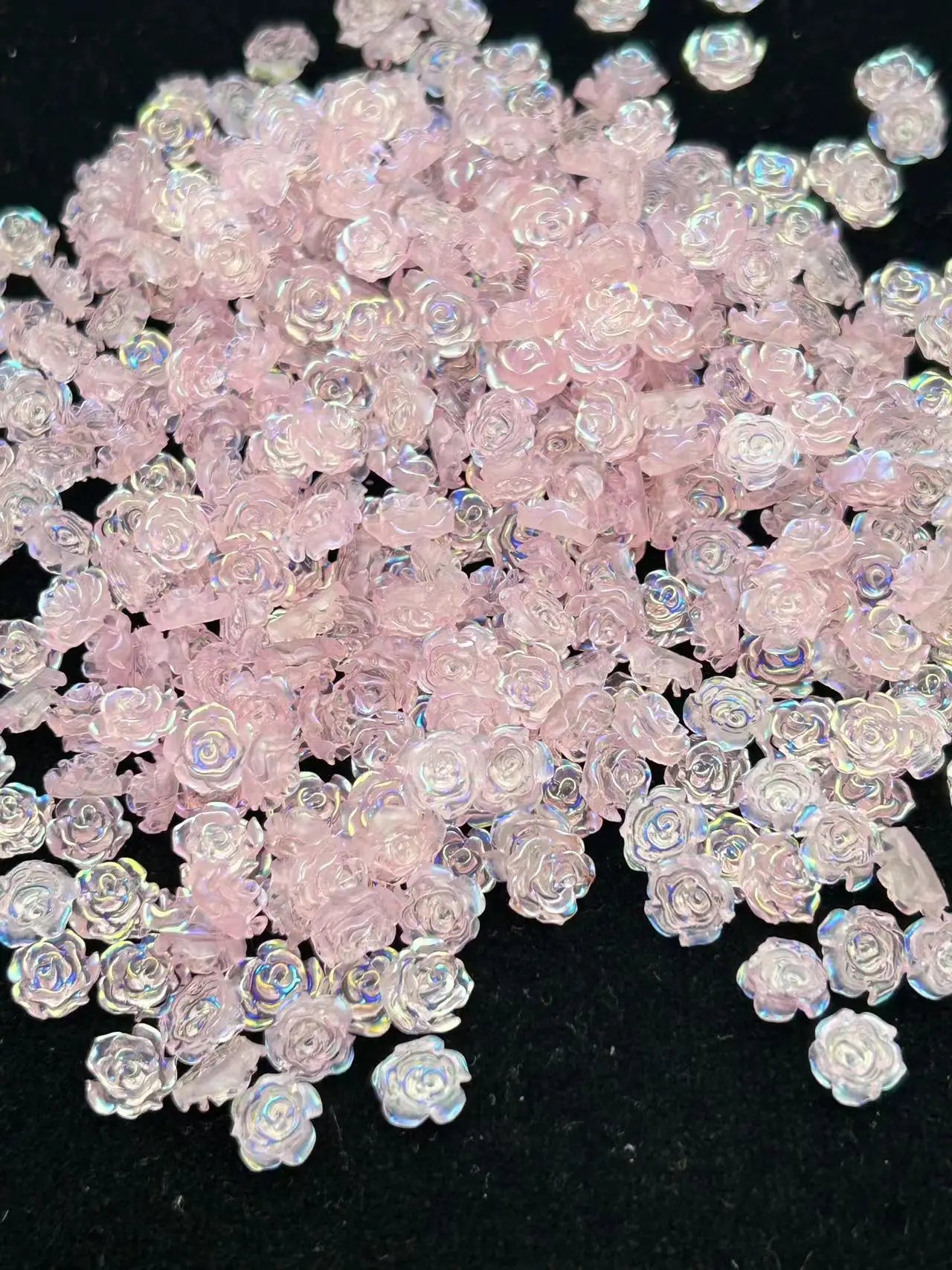 3D Nail Charms „Camellia“ – 20x Rosa Resin-Blumen für Aurora-Design