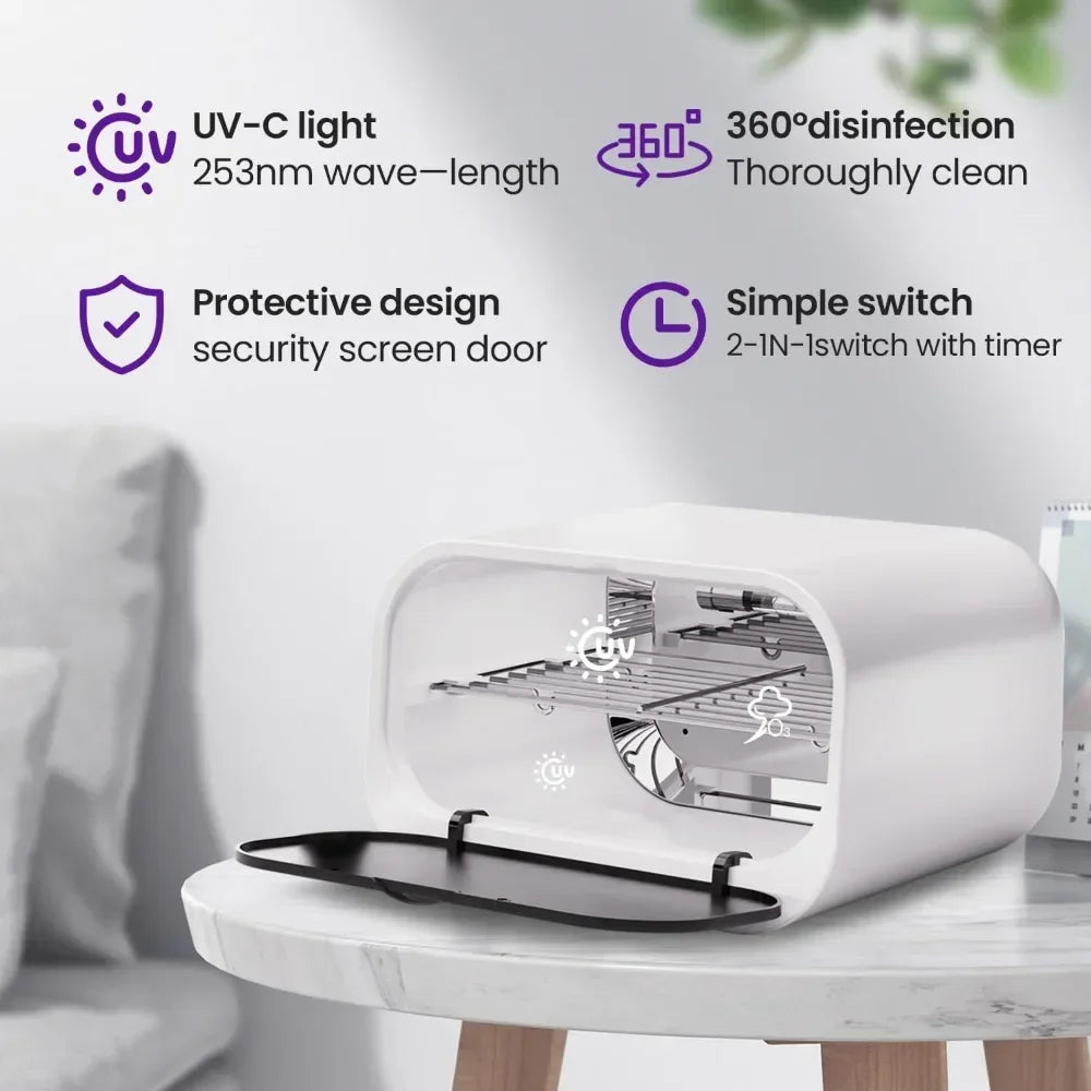 UV Sterilisator Box – 360° Ozon & UV-Desinfektion mit Timer für Beauty-Tools, Babyspielzeug & Handy