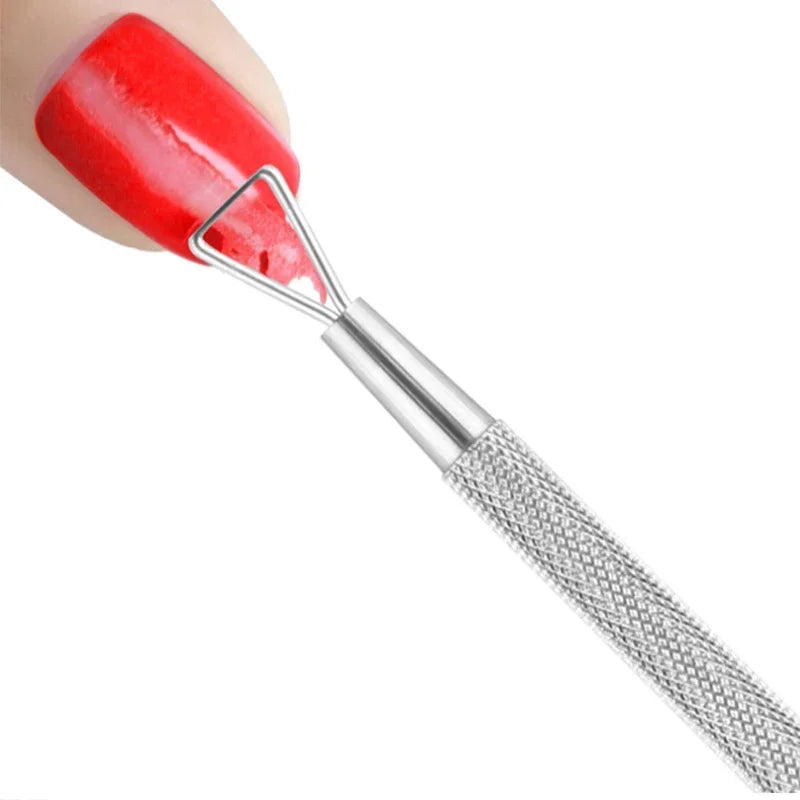 Dreieckiger Edelstahl-Gelentferner – Cuticle & Nagelhautschieber für UV-Gel & Nagelpflege