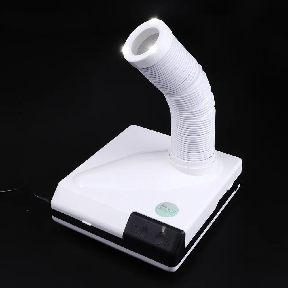 Foreverlily 60W Profi-Nagelstaubabsaugung mit flexibler Absaugarm | Doppelmodus & LED-Licht | Maniküre Staubsauger mit Schlauch