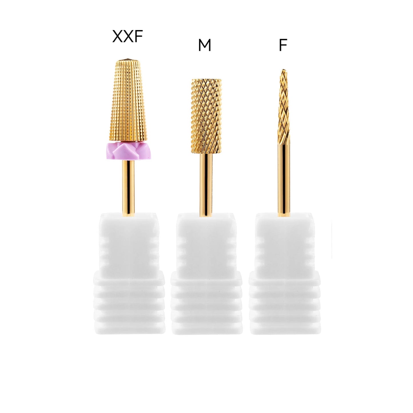 5-in-1 Hartmetall Nagelfräser-Set – Gold (Tungsten Carbide)