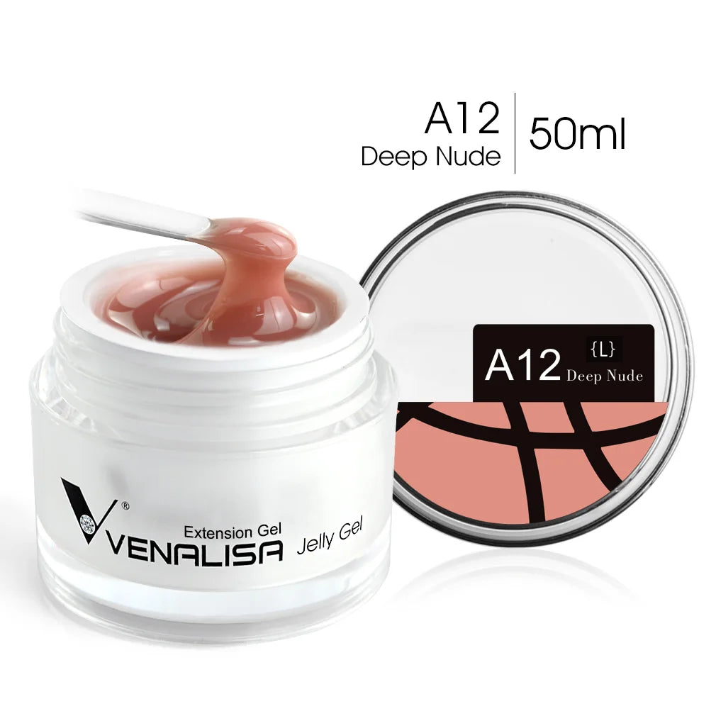 Venalisa Builder Jelly Gel – 50ml Rose Pink, Selbstglättend, UV/LED