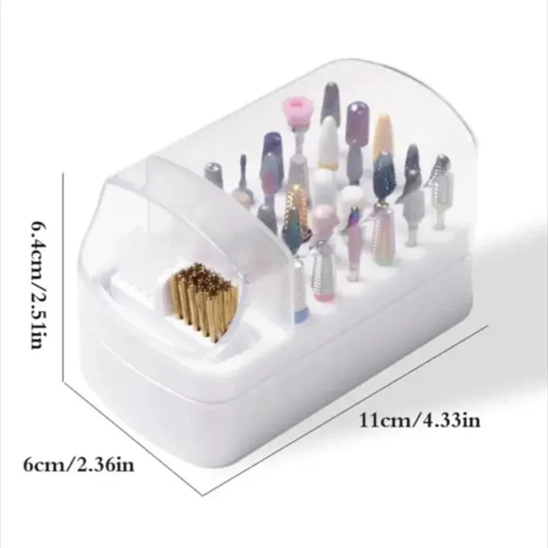 30-Loch Fräser-Organizer – Staubdichte Aufbewahrungsbox für Nailart-Bits & Aufsätze