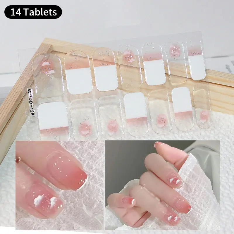 Fullcover Nail Sticker – Modische selbstklebende Nagelfolien mit Glitzer 2.
