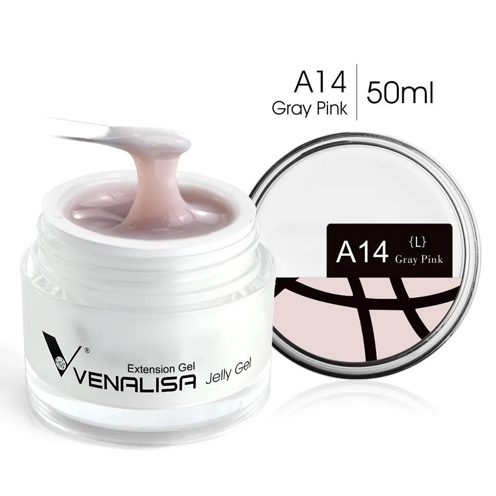 Venalisa Builder Jelly Gel – 50ml Rose Pink, Selbstglättend, UV/LED