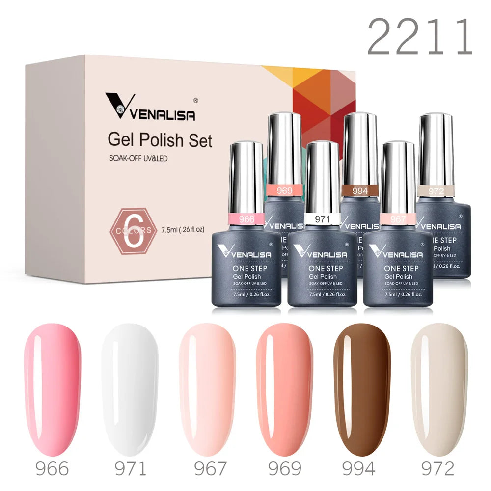 Venalisa Gel Nagellack Set – Herbstfarben, 12er-Box "Sunshine Kiss" 1.