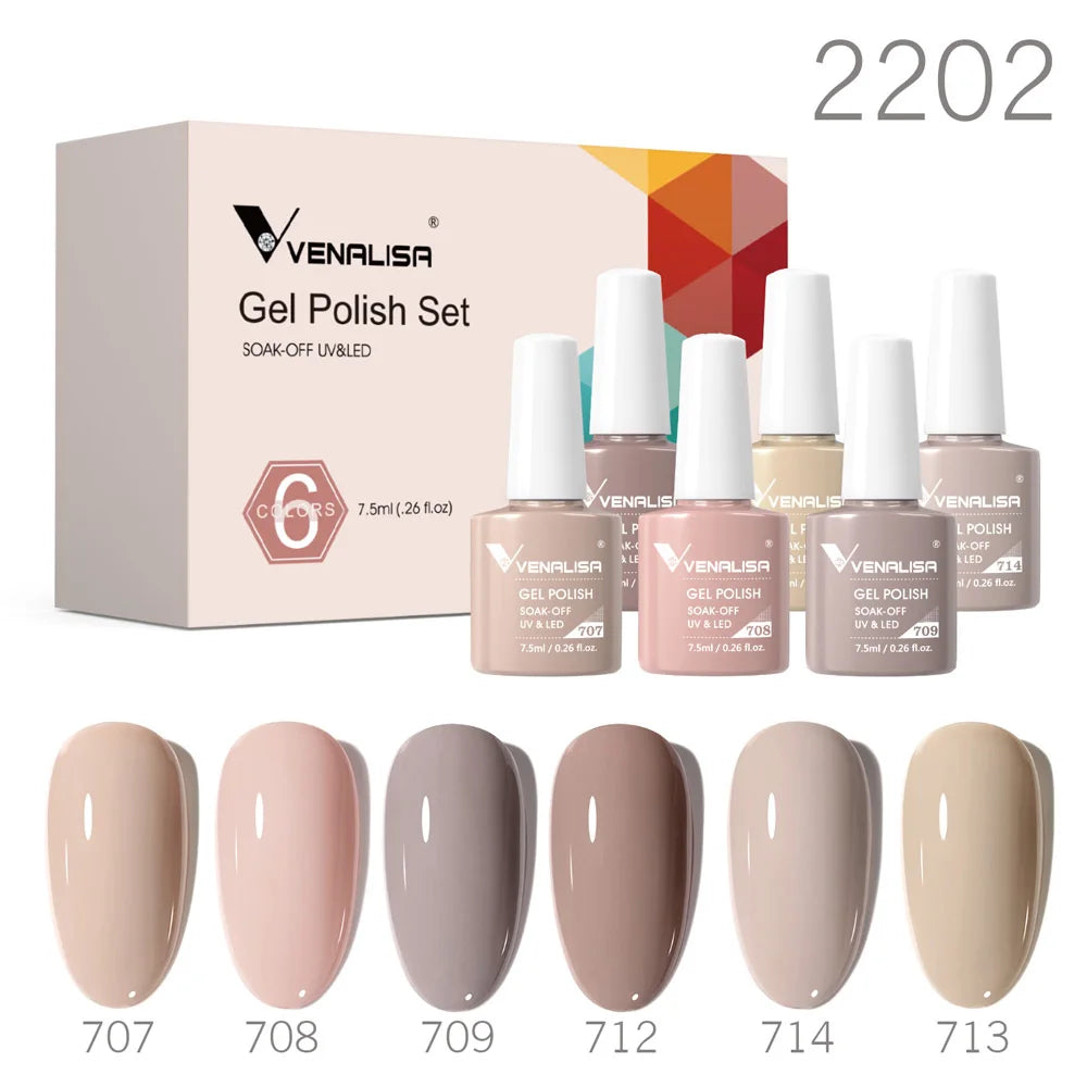 Venalisa Gel Nagellack Set – Herbstfarben, 12er-Box "Sunshine Kiss" 1.