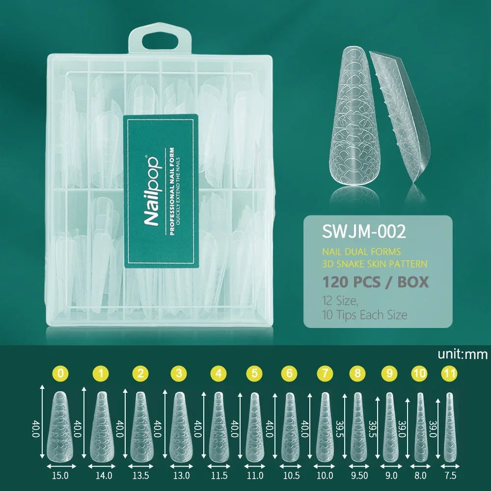 Nailpop Duet System Dual Form Set – Wiederverwendbare Formen für French Maniküre, Square & Almond Shape