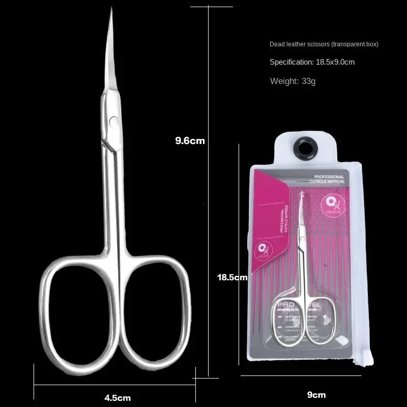 Profi Edelstahl-Nagelhautzange mit Feder – Für Finger- & Fußnägel