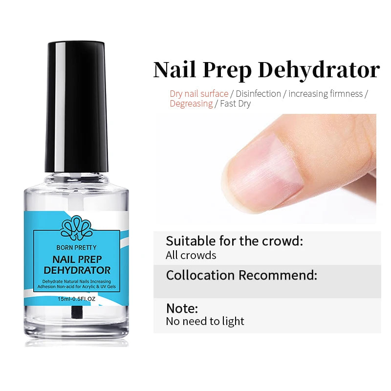 BORN PRETTY 15ml Primer & Base/Top Coat – Ohne UV-Lampe, schnelltrocknend