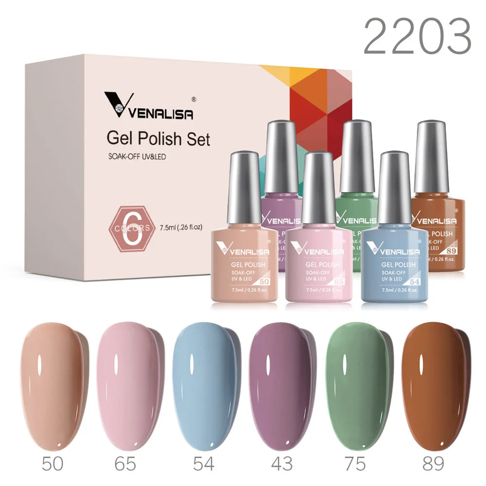 Venalisa Gel Nagellack Set – Herbstfarben, 12er-Box "Sunshine Kiss" 2.