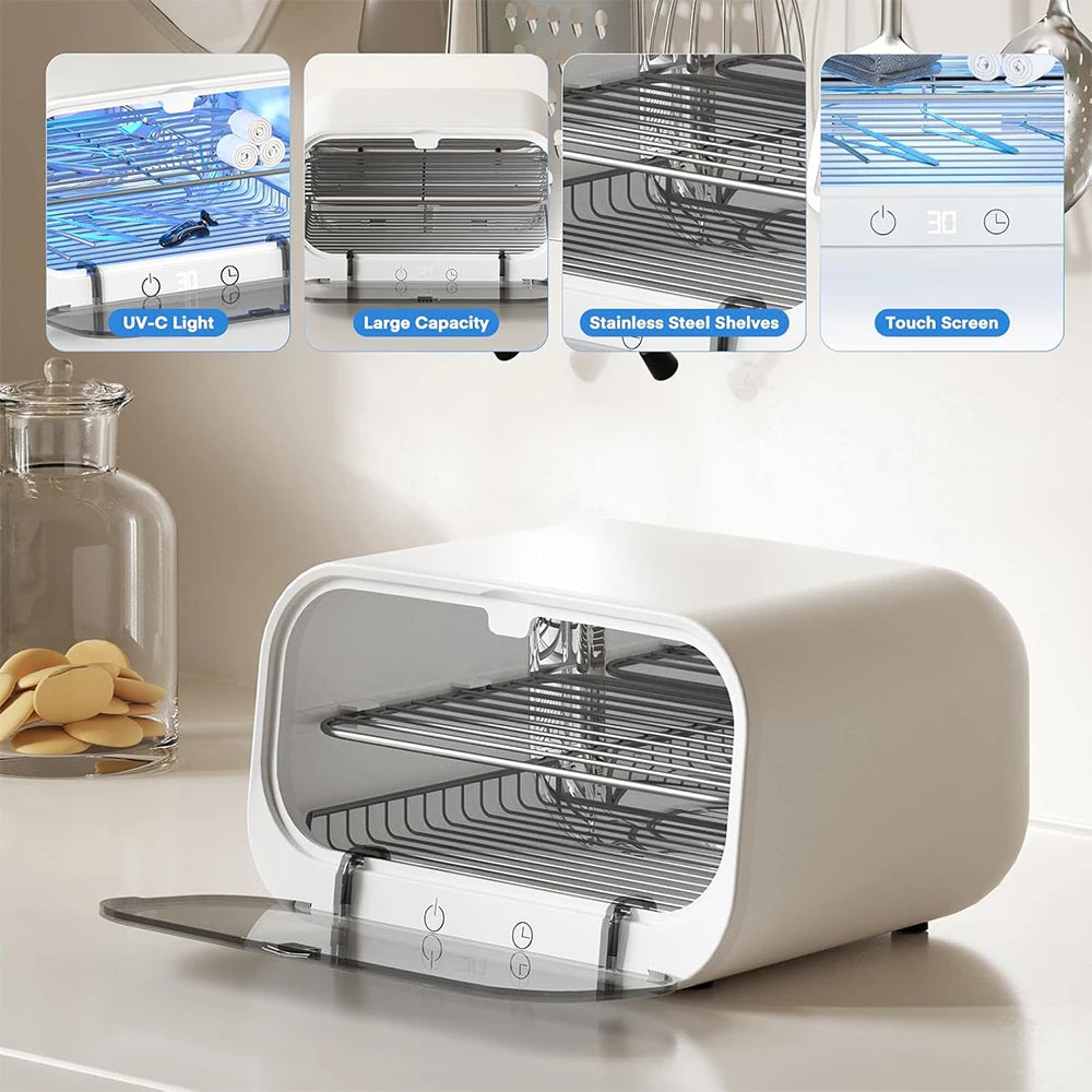 UV Sterilisator Box – 360° Ozon & UV-Desinfektion mit Timer für Beauty-Tools, Babyspielzeug & Handy