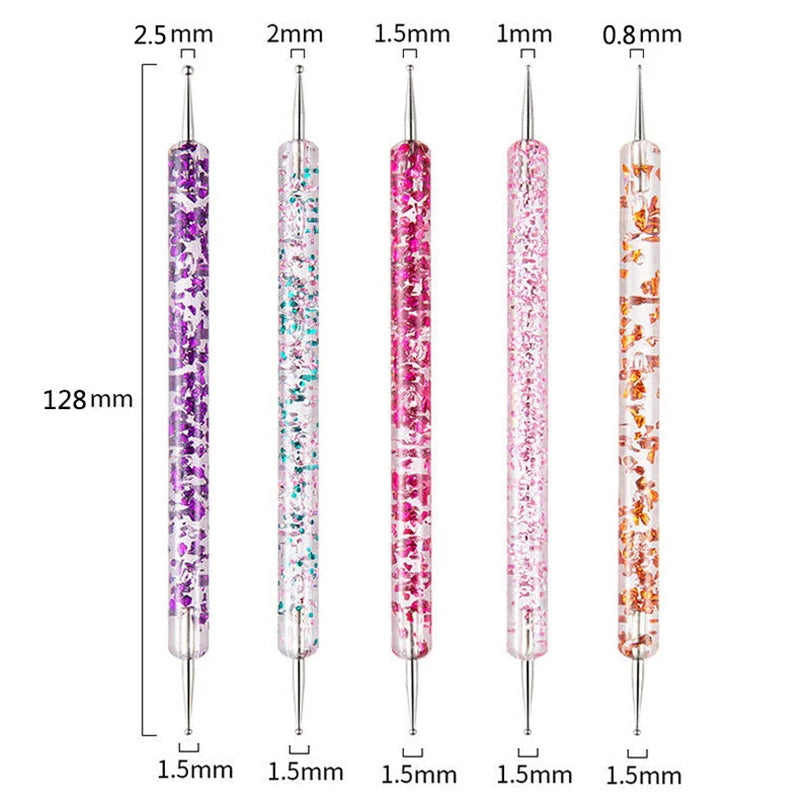Nail Art Pinselset – 5/20 Stk für Malerei, Dotting, Liner & Acryl-Gel