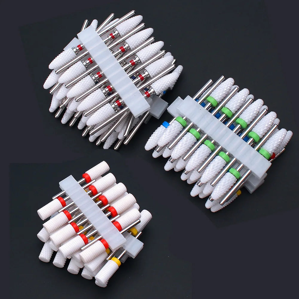 10 Stück Keramik Nagelfräser Set – Für elektrische Nagelfeile, Gelentfernung, Maniküre & Nagelhautpflege