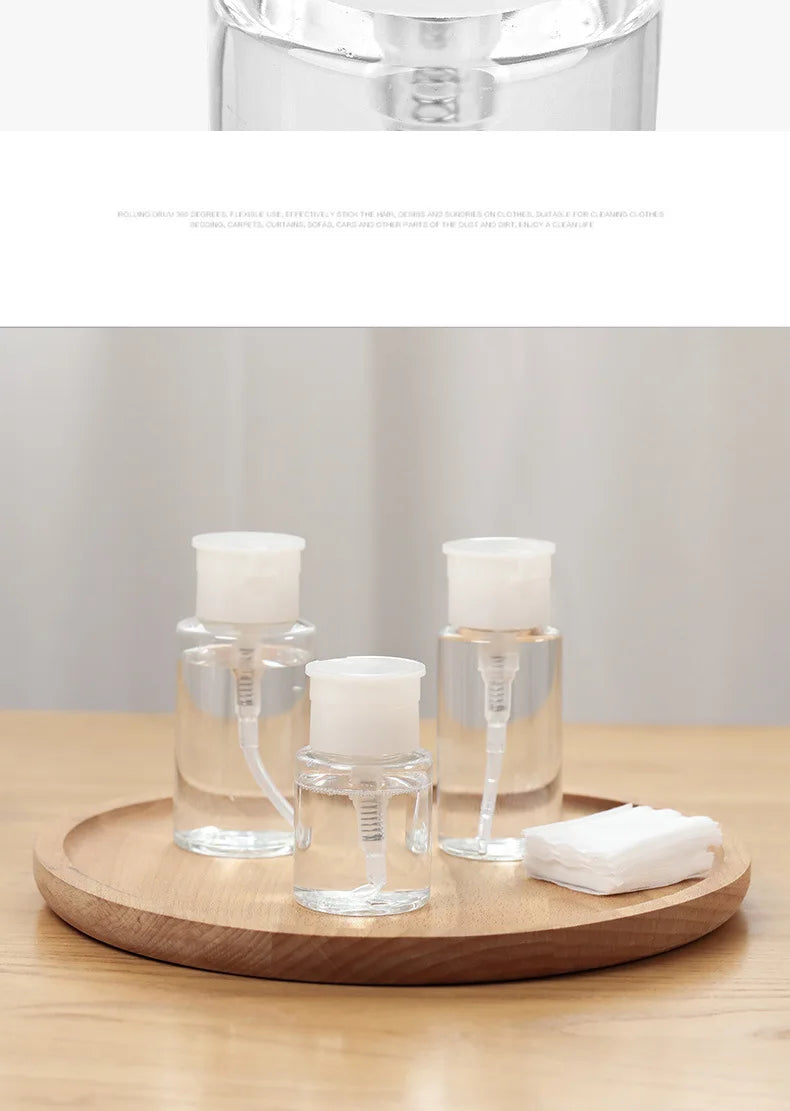 Leere Push-Pump-Flasche für Nagellackentferner – Nachfüllbar & Transparent