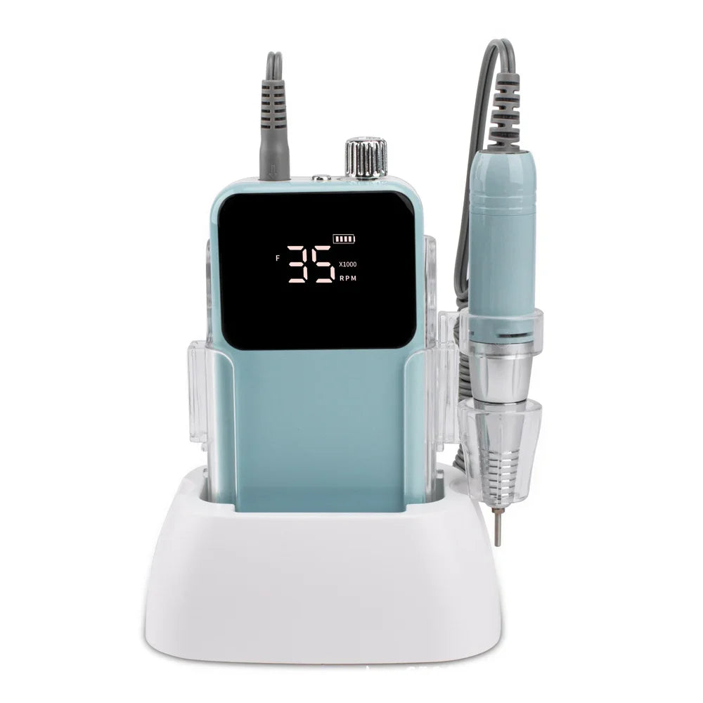 Kabellose Nagelfräse 85 W – 35.000 U/min Profi Brushless Nail Drill für Studio & Zuhause