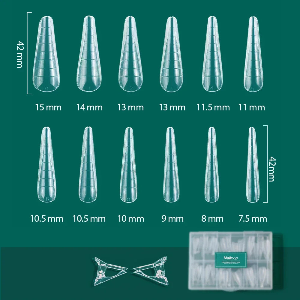 Nailpop Duet System Dual Form Set – Wiederverwendbare Formen für French Maniküre, Square & Almond Shape