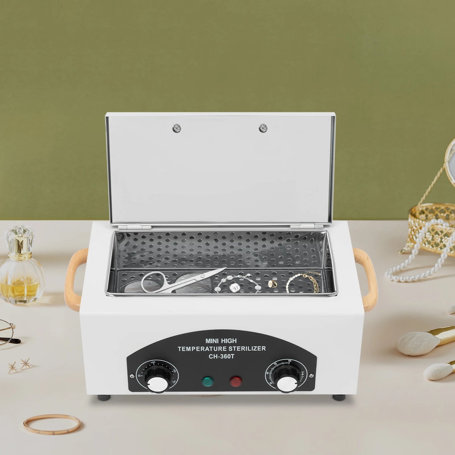 Metall-Sterilisator 300 W – Hochtemperatur 2 L Kammer mit Kontrollleuchte