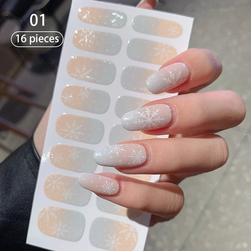 Fullcover Nail Sticker – Modische selbstklebende Nagelfolien mit Glitzer 2.