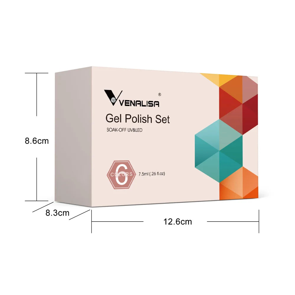 Venalisa Gel Nagellack Set – Herbstfarben, 12er-Box "Sunshine Kiss" 1.