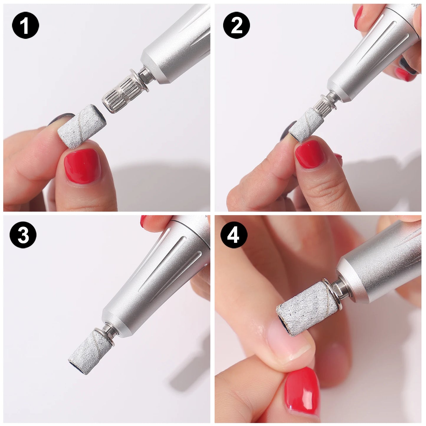 Zebra Schleifbänder 80#/150#/240# – Für Nagelfräser, Maniküre, Pediküre, Gelentfernung