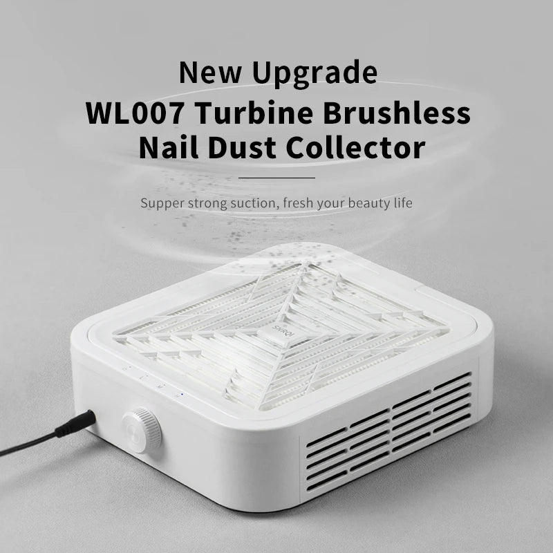 120 W Turbine Brushless Nagelstaubabsaugung – Profi Nail Dust Collector mit starker Saugkraft & herausnehmbarem Filter
