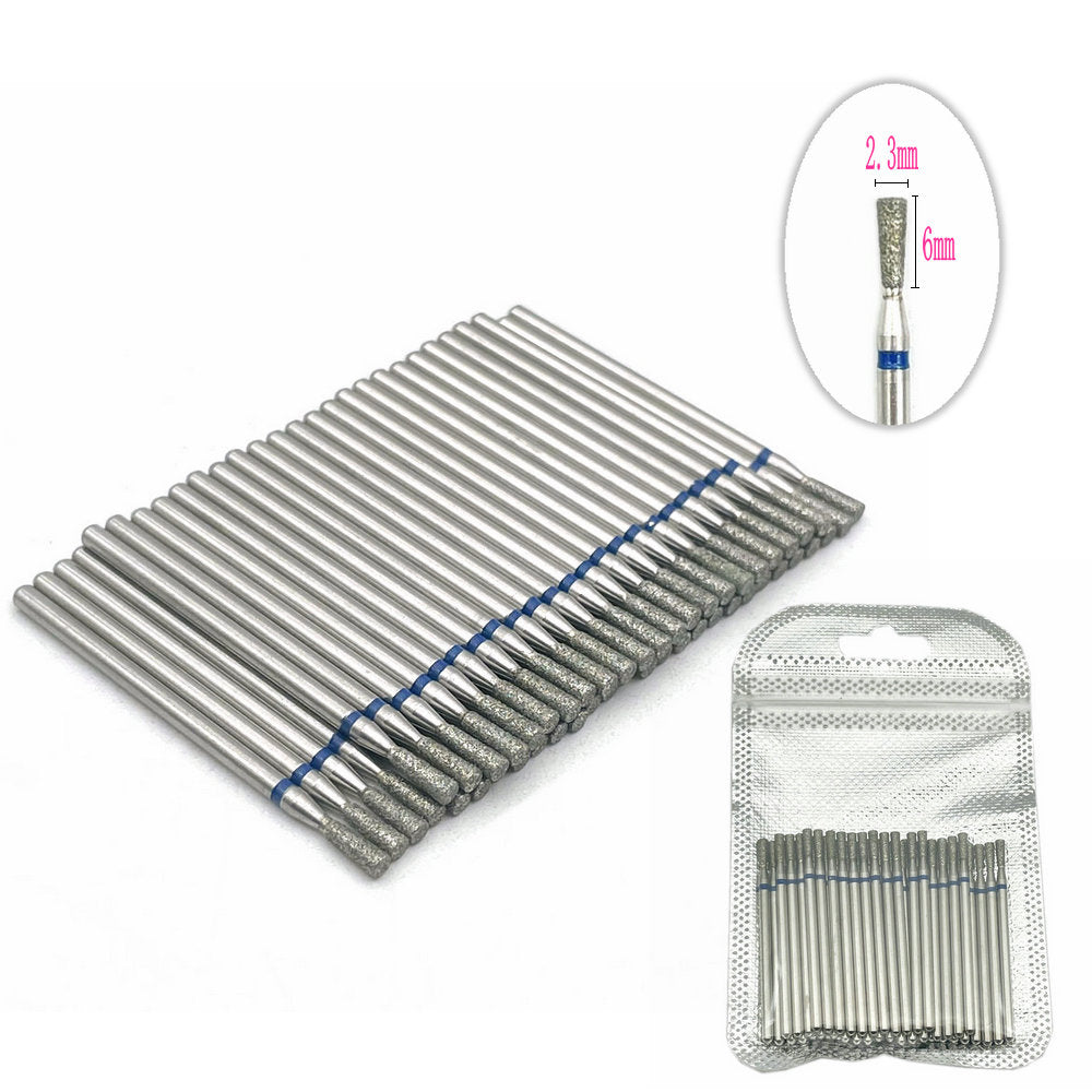 50 Stück KN Series Diamantfräser Set – Inverted Cone Form, für elektrische Nagelfräser, Maniküre & Pediküre