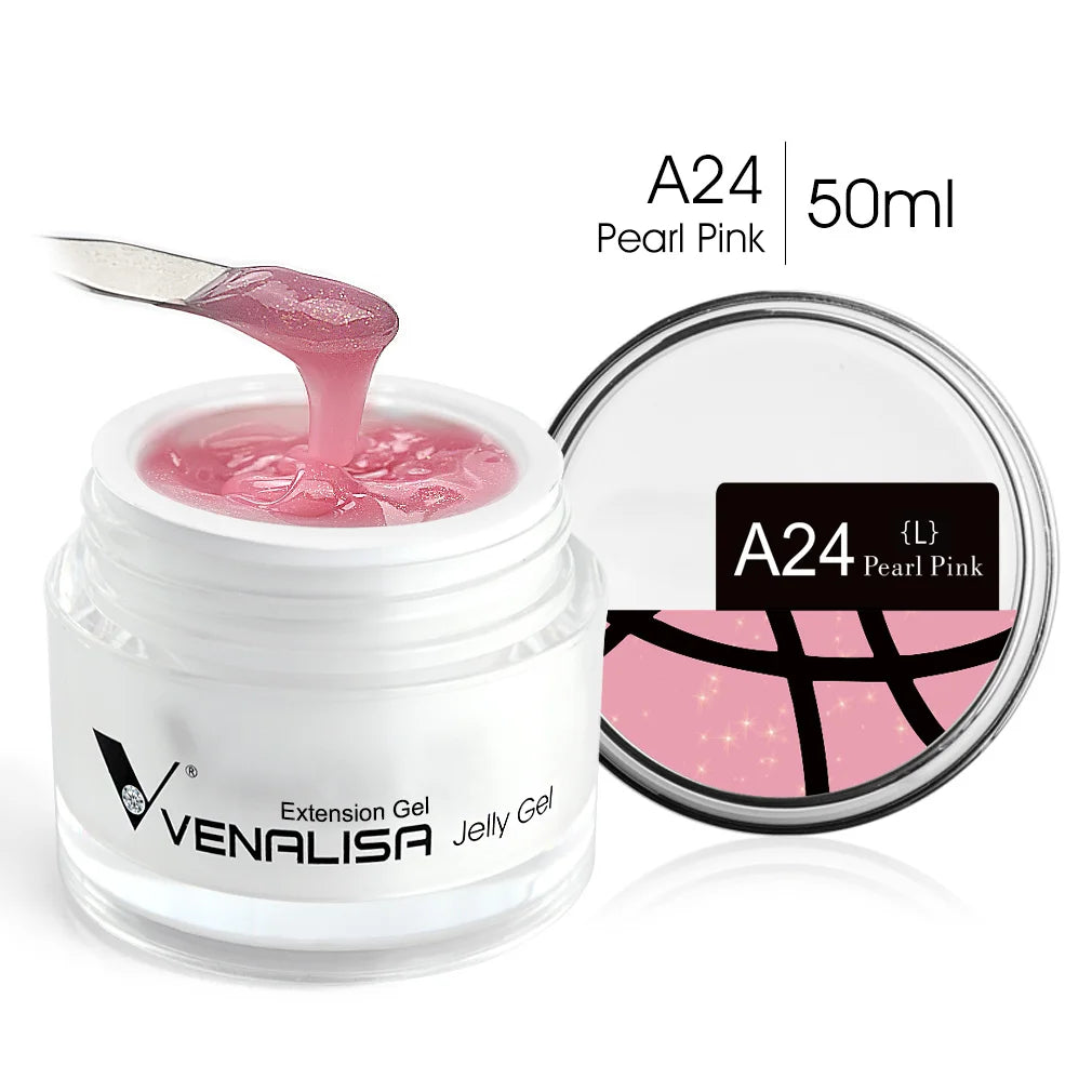 Venalisa Builder Jelly Gel – 50ml Rose Pink, Selbstglättend, UV/LED
