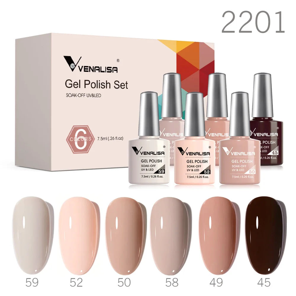 Venalisa Gel Nagellack Set – Herbstfarben, 12er-Box "Sunshine Kiss" 2.