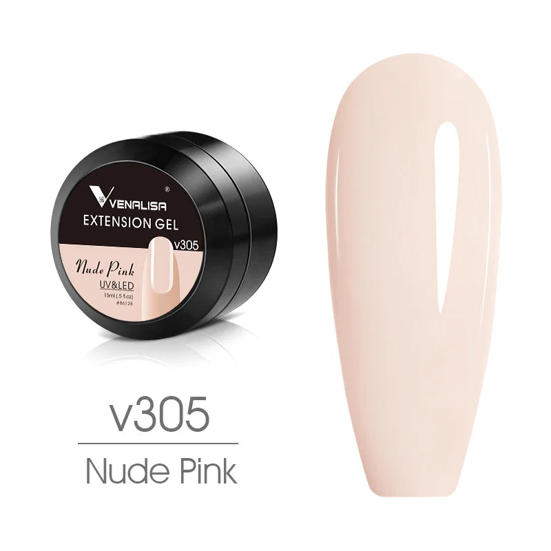 Venalisa 15ml UV Builder Gel – Cover Pink, Clear, Camouflage – für Nagelverlängerung & French