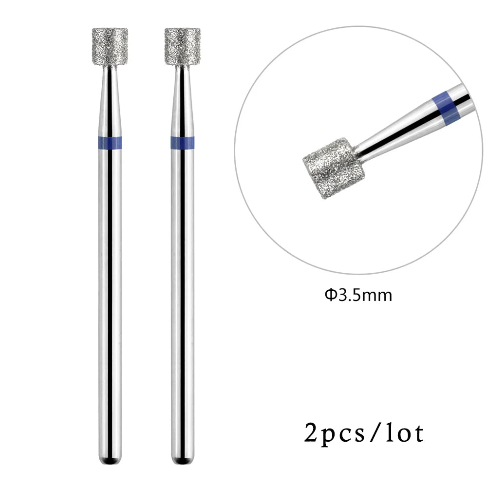 2er-Set Diamant-Fräserbits – Flammenform für Nagelhaut & Gellack (3/32", Profi-Qualität)