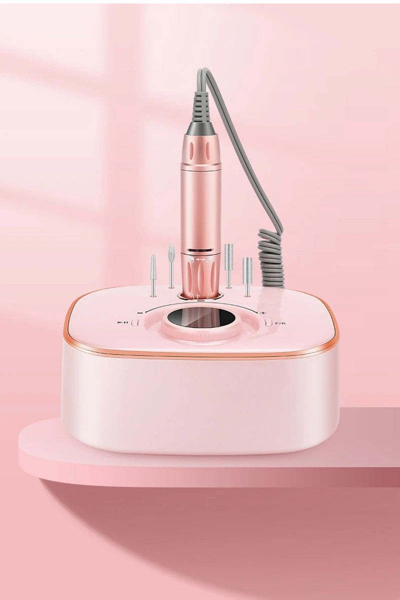 Elektrische Nagelfräse Set 35000 RPM mit LED-Display – Profi Schleifgerät für Maniküre & Pediküre
